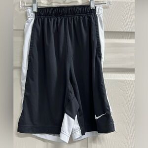 Nike Dri-Fit Boys Black Drawstring Basketball Shorts - Size Large - EUC